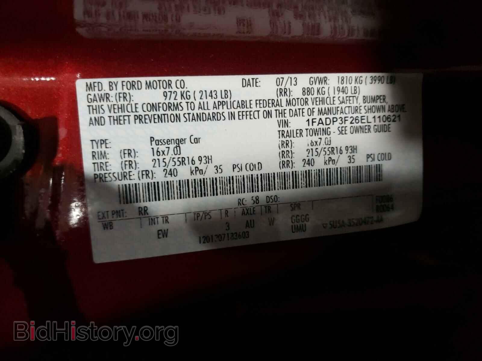 2014 FORD FOCUS - VIN: 1FADP3F26EL110621 - Photo 10