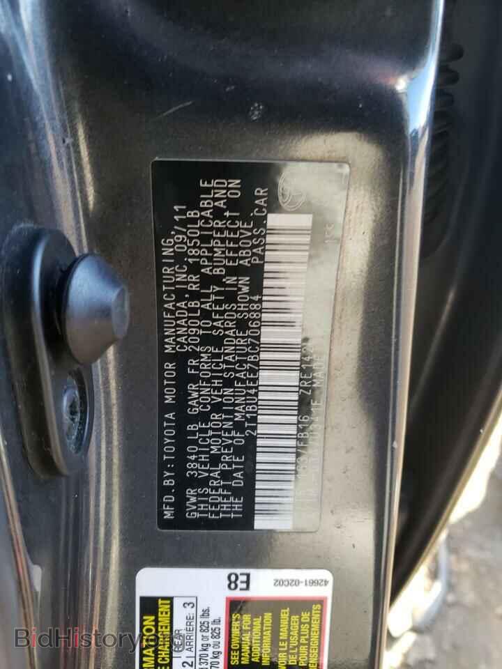 2011 TOYOTA COROLLA - VIN: 2T1BU4EE7BC706884 - Фото 10