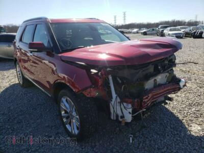 2019 Ford EXPLORER Explorer L, красный — VIN 1FM5K7F89KGB01288, Copart