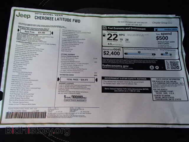 2014 JEEP CHEROKEE - VIN: 1C4PJLCS3EW106344 - Фото 10