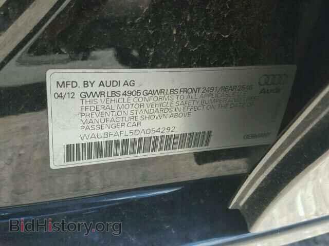 2013 AUDI A4 - VIN: WAUBFAFL5DA054292 - Фото 9