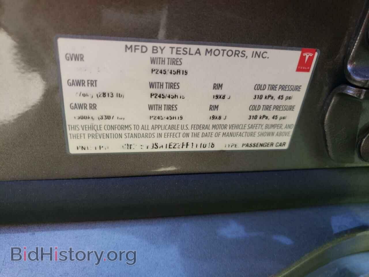 2015 TESLA MODEL S - VIN: 5YJSA1E22FF111018 - Photo 10