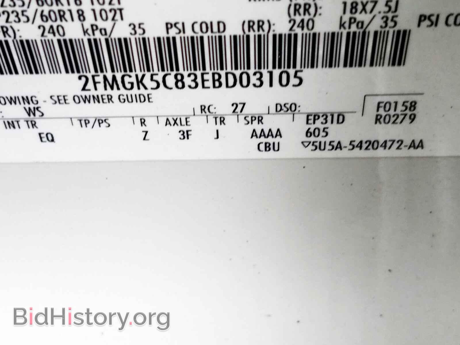 2014 FORD FLEX - VIN: 2FMGK5C83EBD03105 - Photo 10