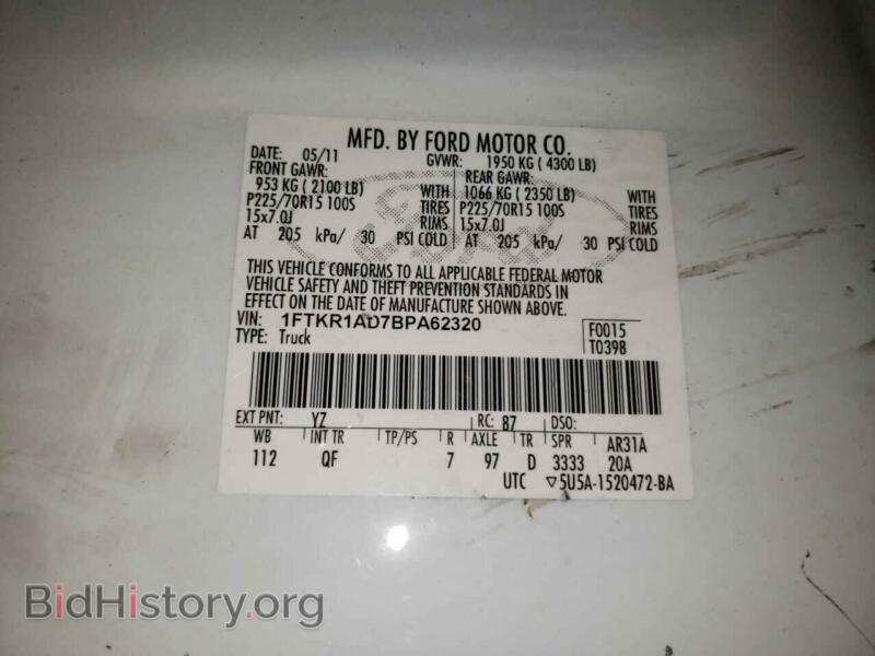2011 Ford RANGER (VIN 1FTKR1AD7BPA62320) — photo 10 of 10