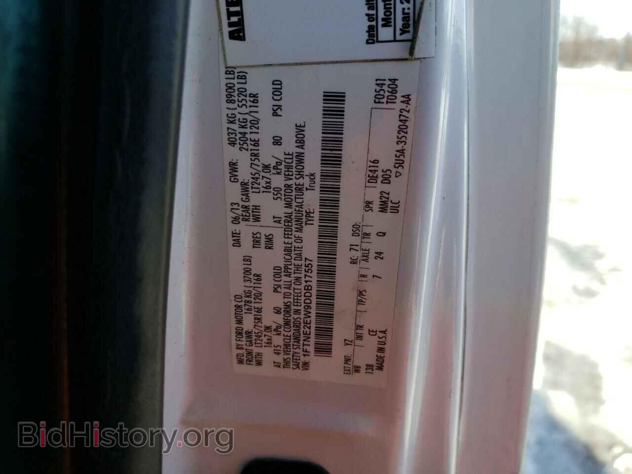 2013 FORD ECONOLINE - VIN: 1FTNE2EW9DDB17557 - Фото 10