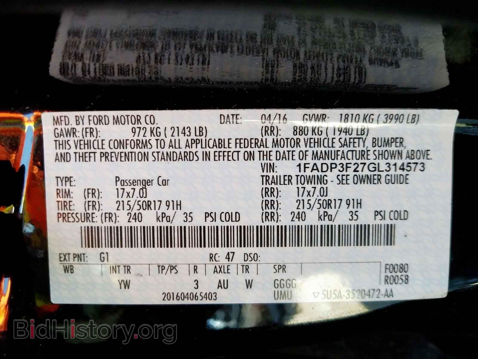 2016 FORD FOCUS - VIN: 1FADP3F27GL314573 - Photo 10