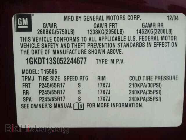 2005 GMC ENVOY - VIN: 1GKDT13S052244677 - Фото 10