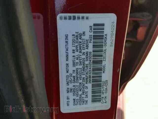 2003 TOYOTA COROLLA - VIN: 1NXBR32E43Z045038 - Photo 10