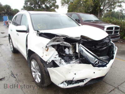 2014 Acura MDX MDX Advanc, белый — VIN 5FRYD3H86EB016844, Copart