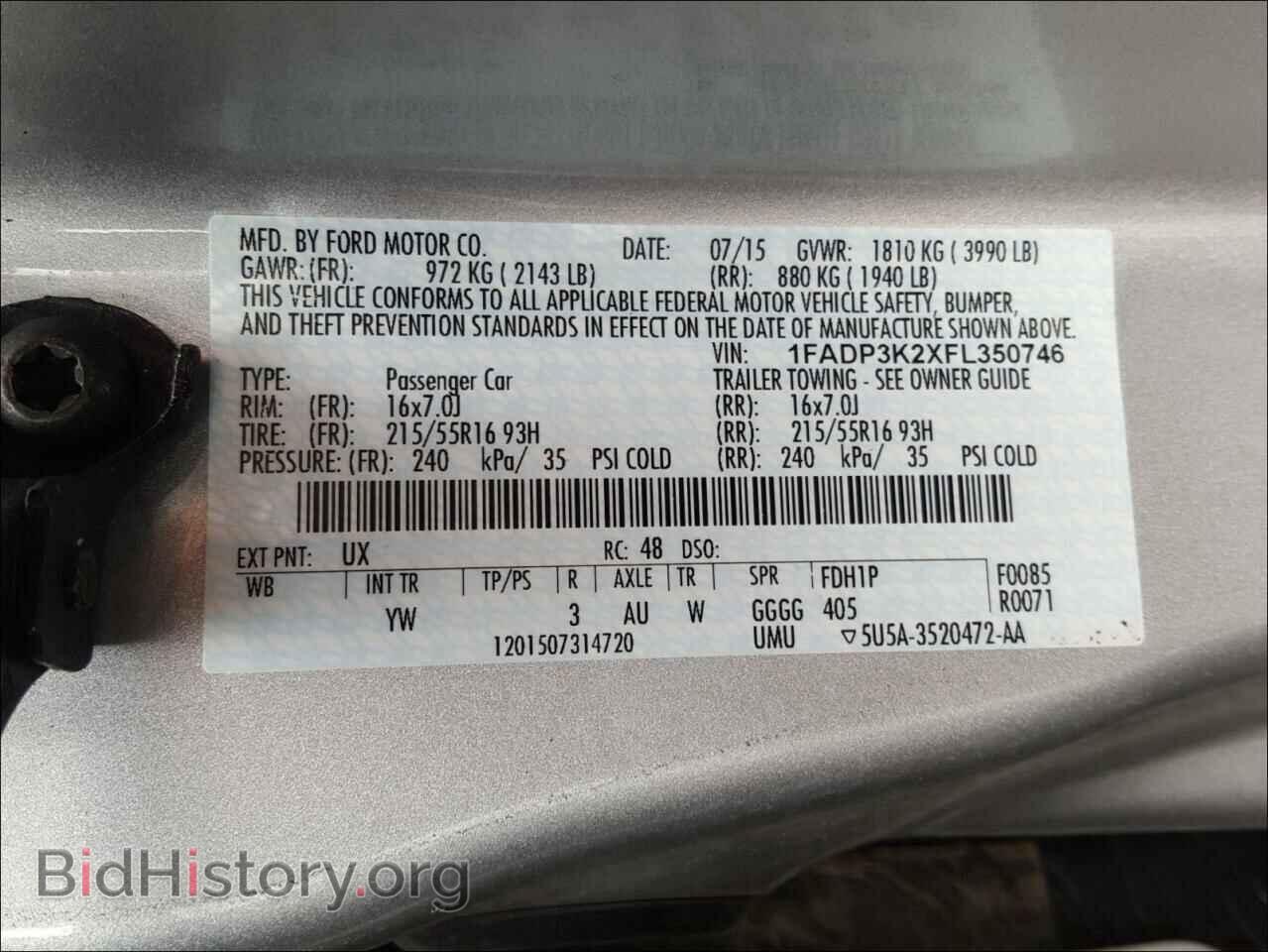 2015 FORD FOCUS - VIN: 1FADP3K2XFL350746 - Photo 10
