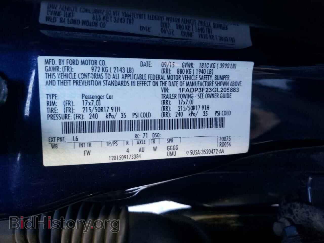 2016 FORD FOCUS - VIN: 1FADP3F23GL205883 - Фото 10