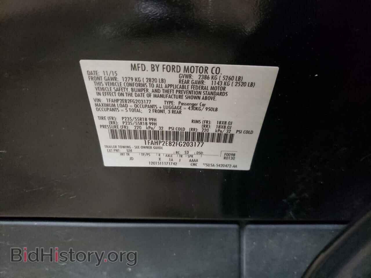2015 FORD TAURUS - VIN: 1FAHP2E82FG203177 - Фото 10
