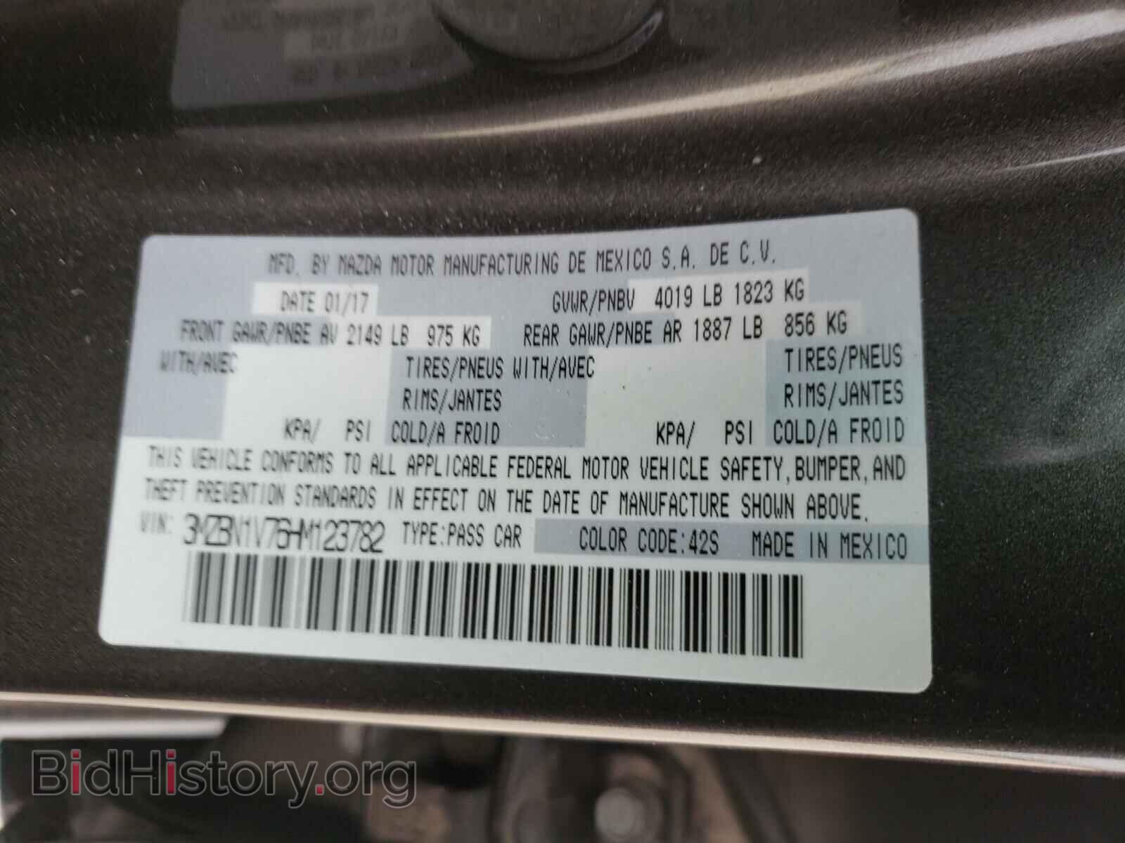 2017 MAZDA 3 - VIN: 3MZBN1V76HM123782 - Photo 10