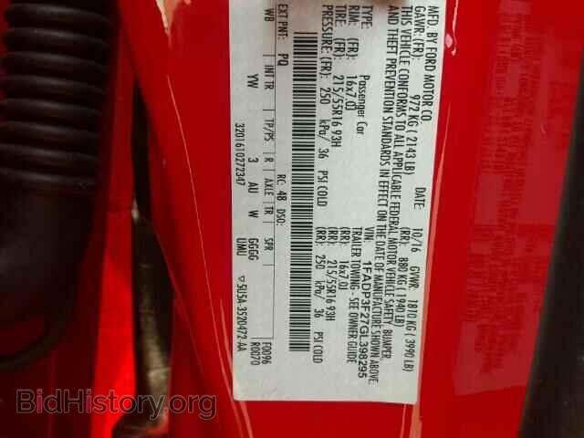 2016 FORD FOCUS - VIN: 1FADP3F27GL398295 - Фото 10