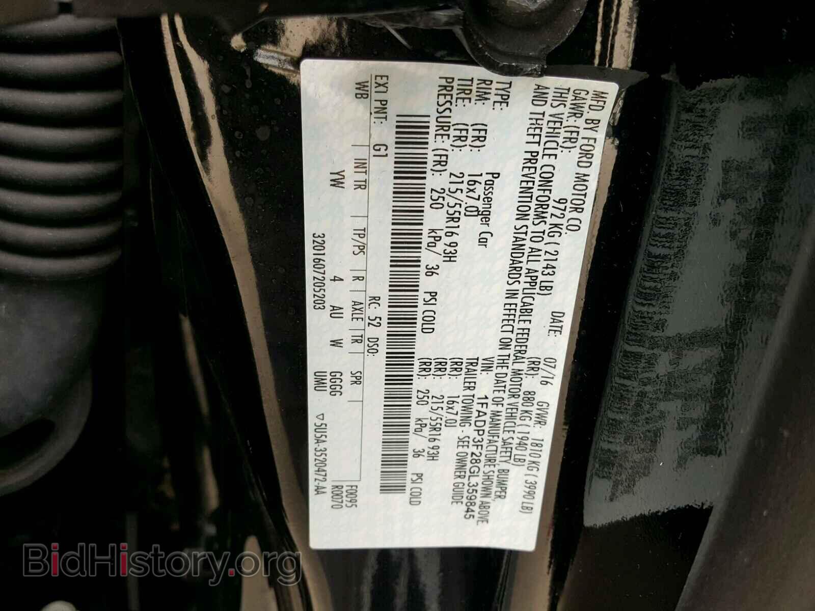2016 FORD FOCUS - VIN: 1FADP3F28GL359845 - Фото 10