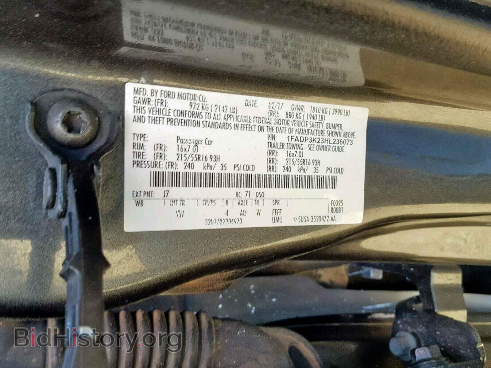 2017 FORD FOCUS SE - VIN: 1FADP3K23HL236073 - Фото 10