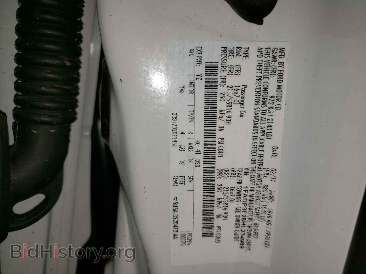 2017 FORD FOCUS - VIN: 1FADP3F28HL234989 - Фото 10