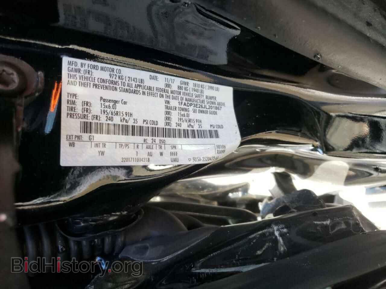 2018 FORD FOCUS - VIN: 1FADP3E26JL201867 - Фото 10