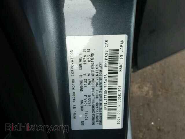 2013 MAZDA 3 - VIN: JM1BL1TF0D1745658 - Фото 9
