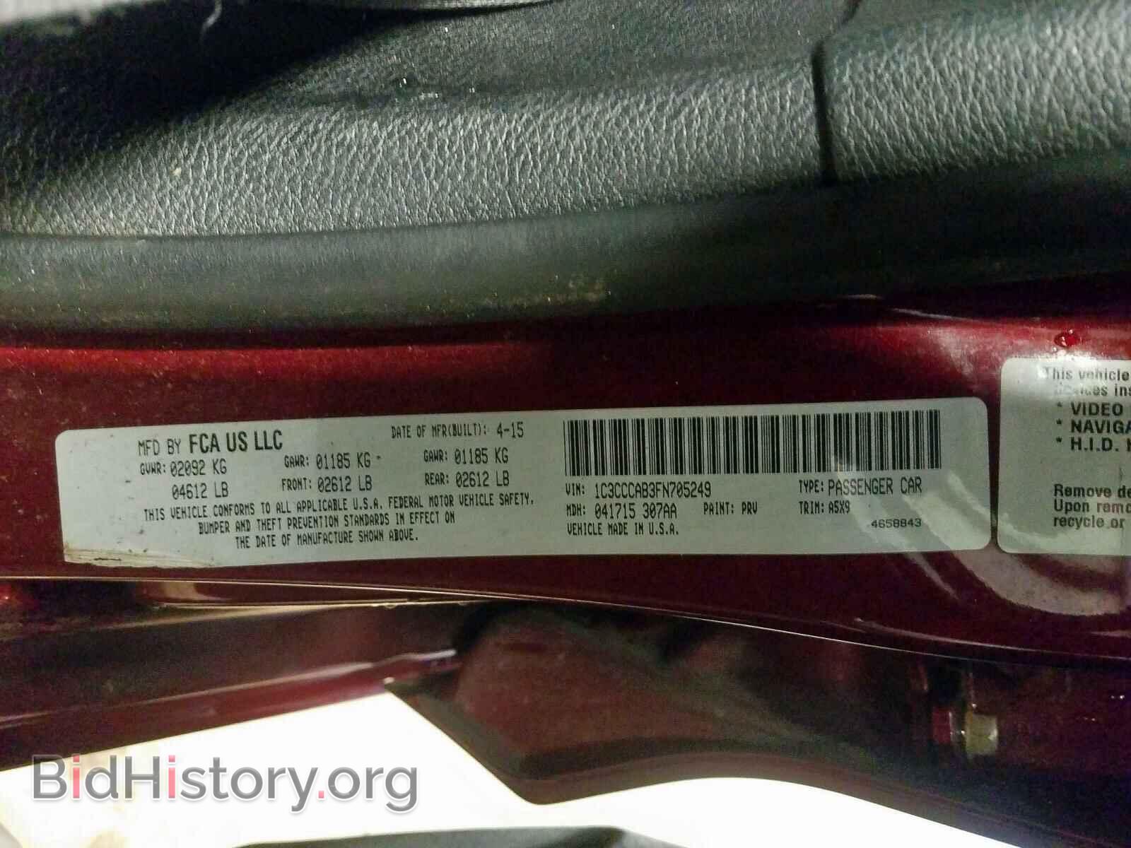 2015 CHRYSLER 200 - VIN: 1C3CCCAB3FN705249 - Photo 10