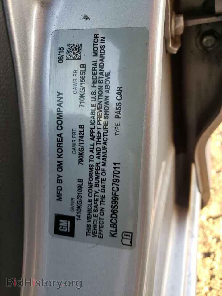 2015 CHEVROLET SPARK - VIN: KL8CD6S99FC797011 - Фото 10