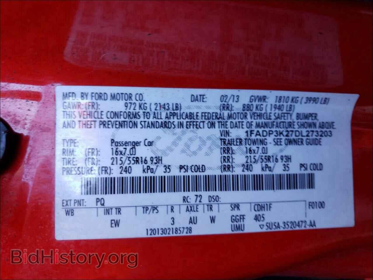 2013 FORD FOCUS - VIN: 1FADP3K27DL273203 - Photo 10
