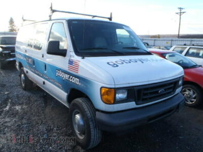 2006 Ford ECONOLINE, white — VIN 1FTSE34L46HA21119, Copart