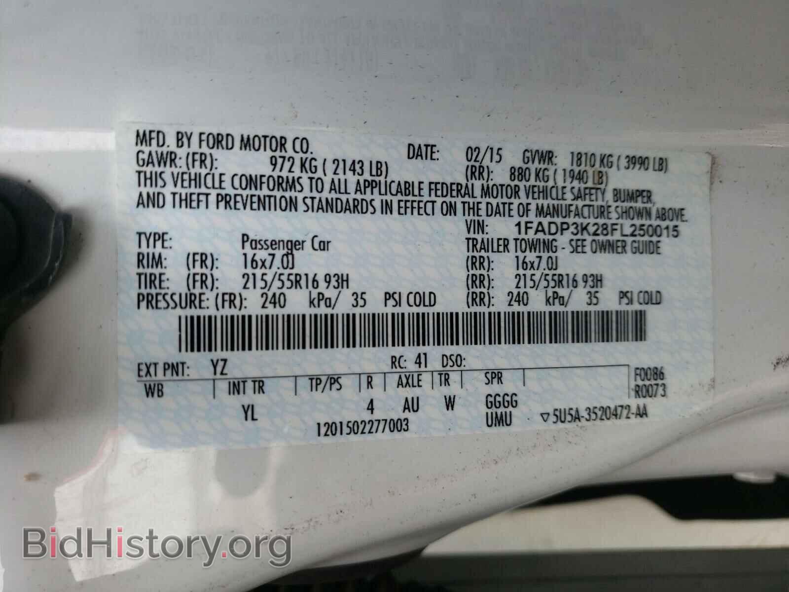 2015 FORD FOCUS - VIN: 1FADP3K28FL250015 - Photo 10