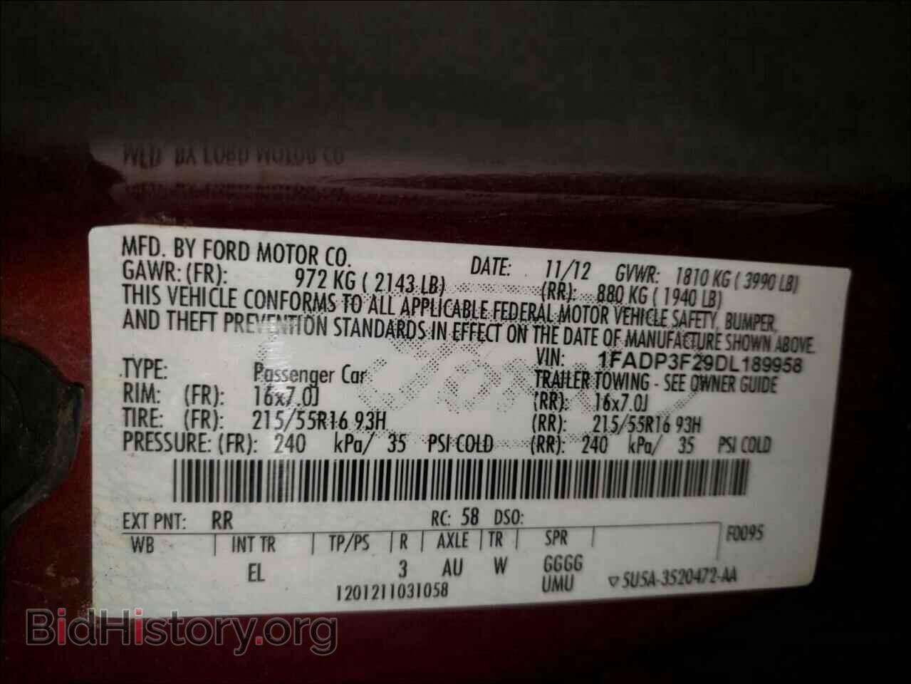 2013 FORD FOCUS - VIN: 1FADP3F29DL189958 - Photo 10