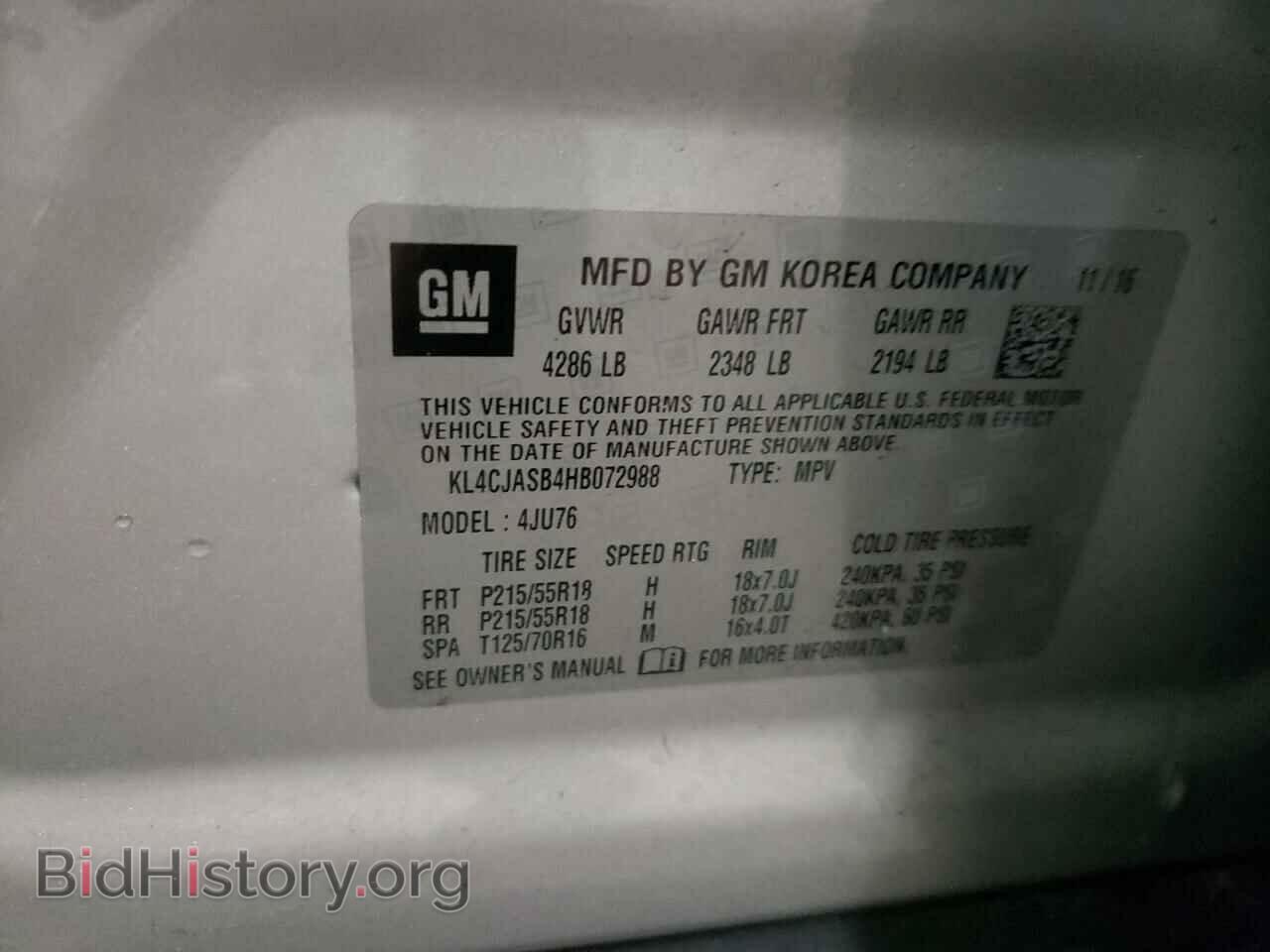 2017 BUICK ENCORE - VIN: KL4CJASB4HB072988 - Photo 10
