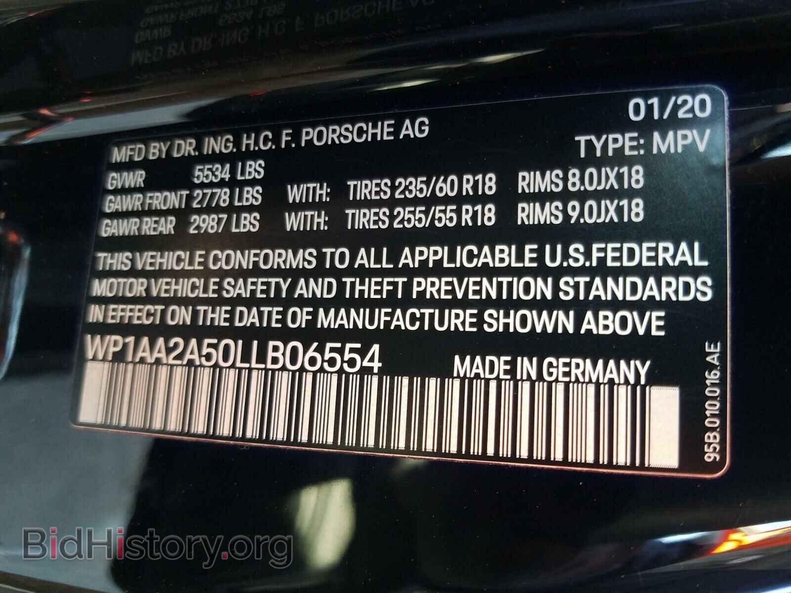 2020 PORSCHE MACAN - VIN: WP1AA2A50LLB06554 - Photo 10