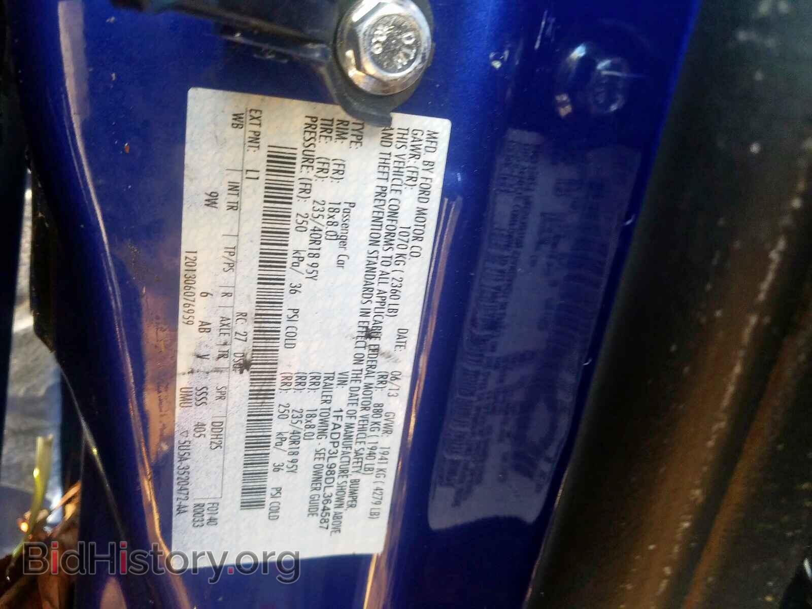 2013 FORD FOCUS - VIN: 1FADP3L98DL364587 - Фото 10