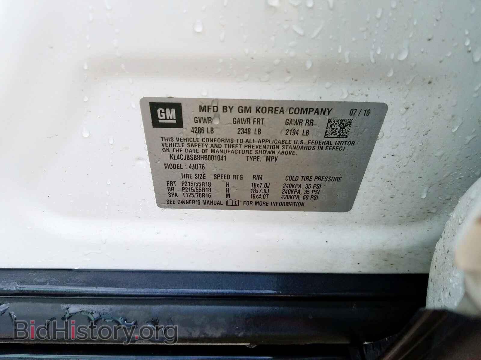 2017 BUICK ENCORE PRE - VIN: KL4CJBSB8HB001041 - Photo 10