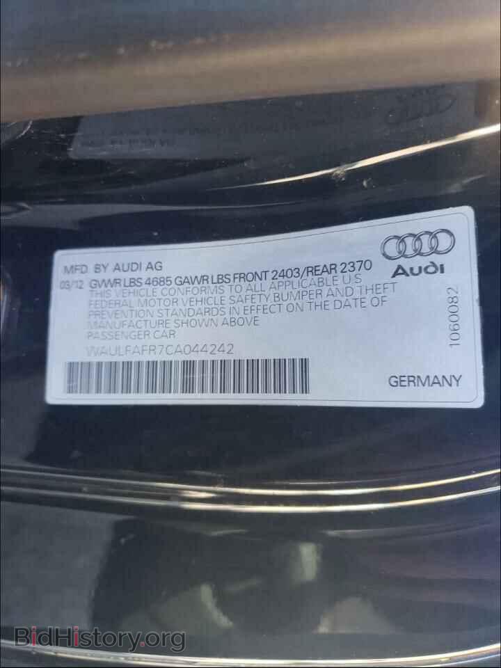 2012 AUDI A5 - VIN: WAULFAFR7CA044242 - Фото 10