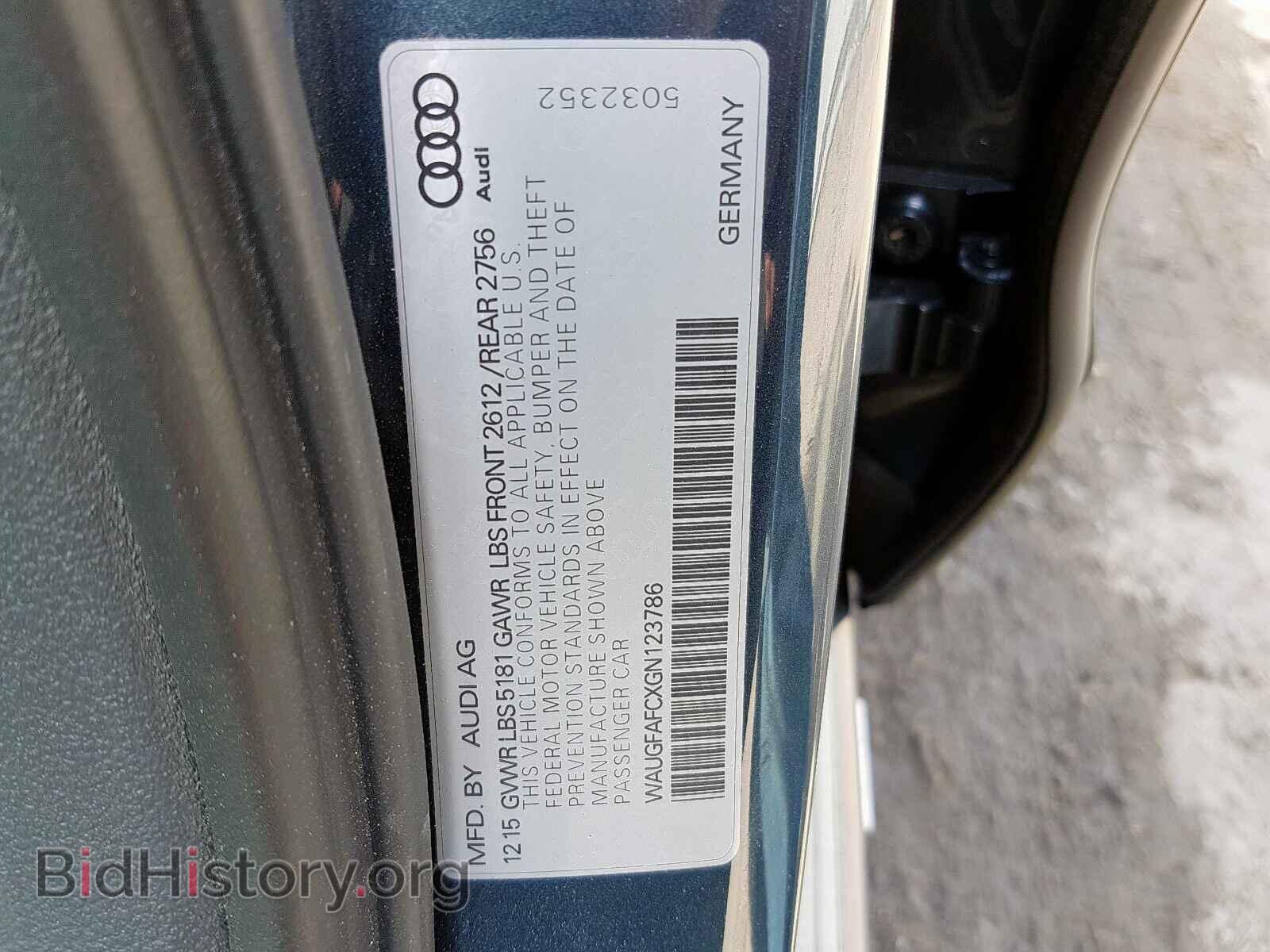 2016 AUDI A6 - VIN: WAUGFAFCXGN123786 - Photo 10