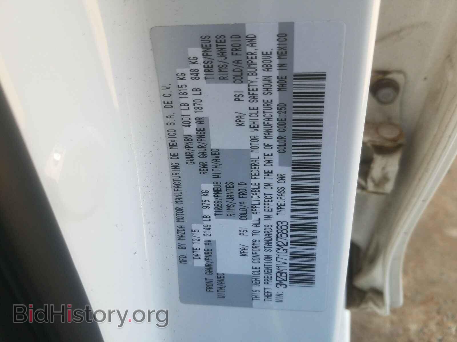 2016 MAZDA 3 - VIN: 3MZBM1V71GM276863 - Фото 10