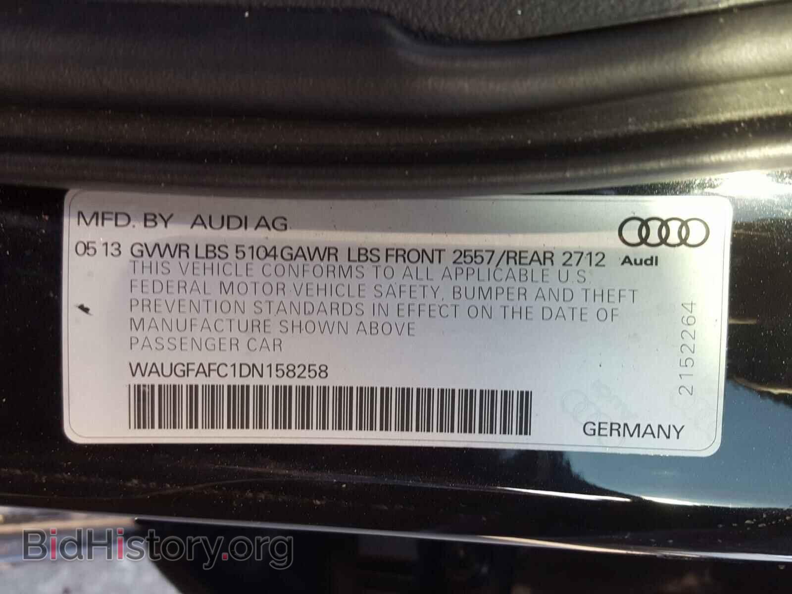 2013 AUDI A6 - VIN: WAUGFAFC1DN158258 - Photo 10