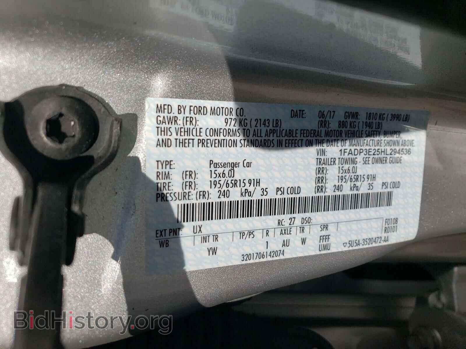 2017 FORD FOCUS - VIN: 1FADP3E25HL294536 - Фото 10