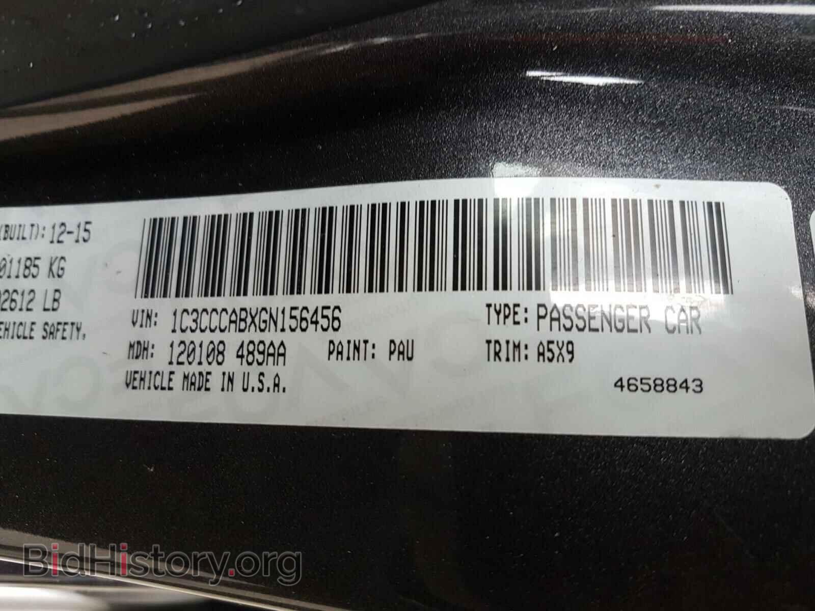 2016 CHRYSLER 200 - VIN: 1C3CCCABXGN156456 - Фото 10
