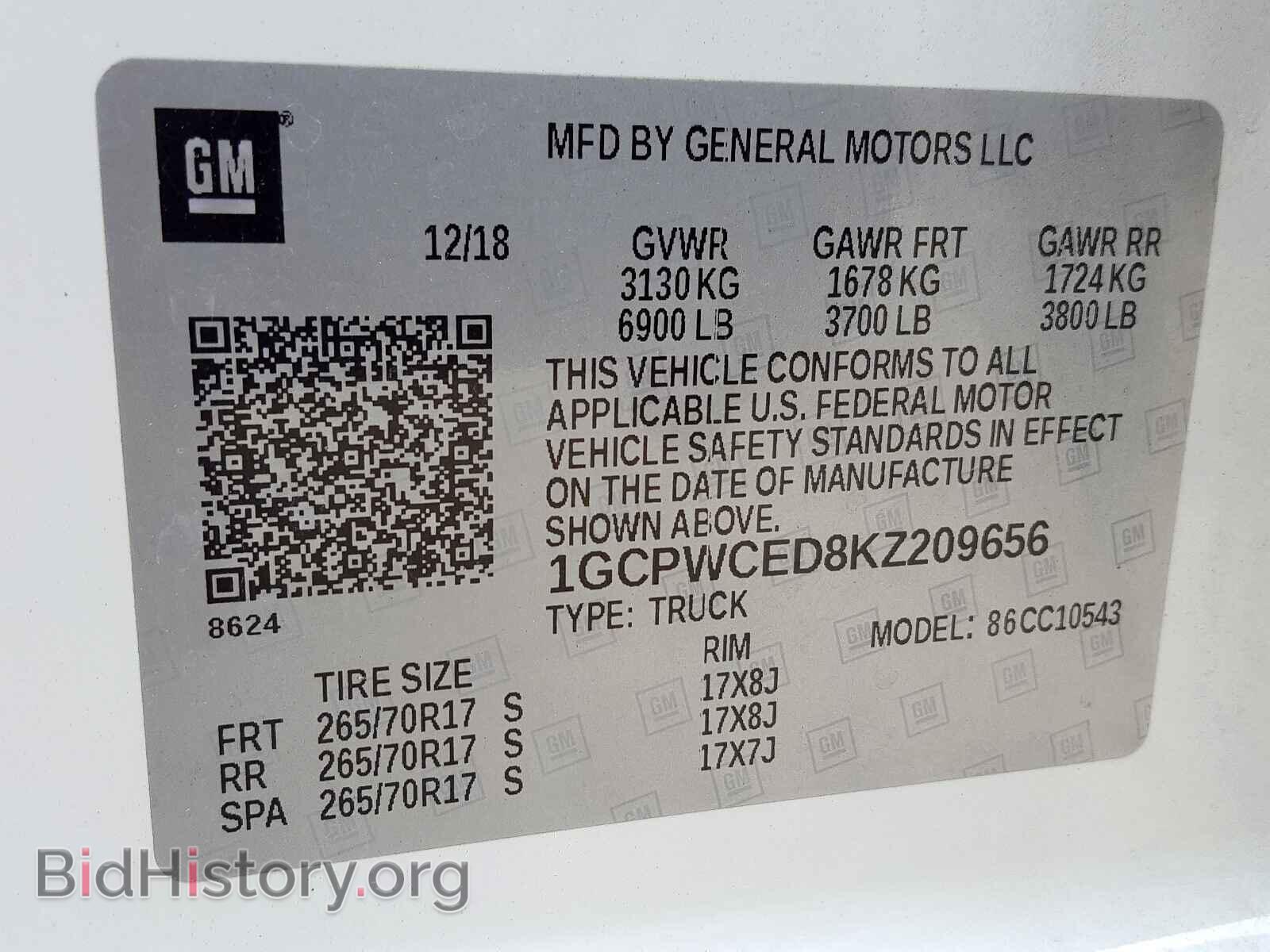 2019 CHEVROLET SILVERADO - VIN: 1GCPWCED8KZ209656 - Фото 10