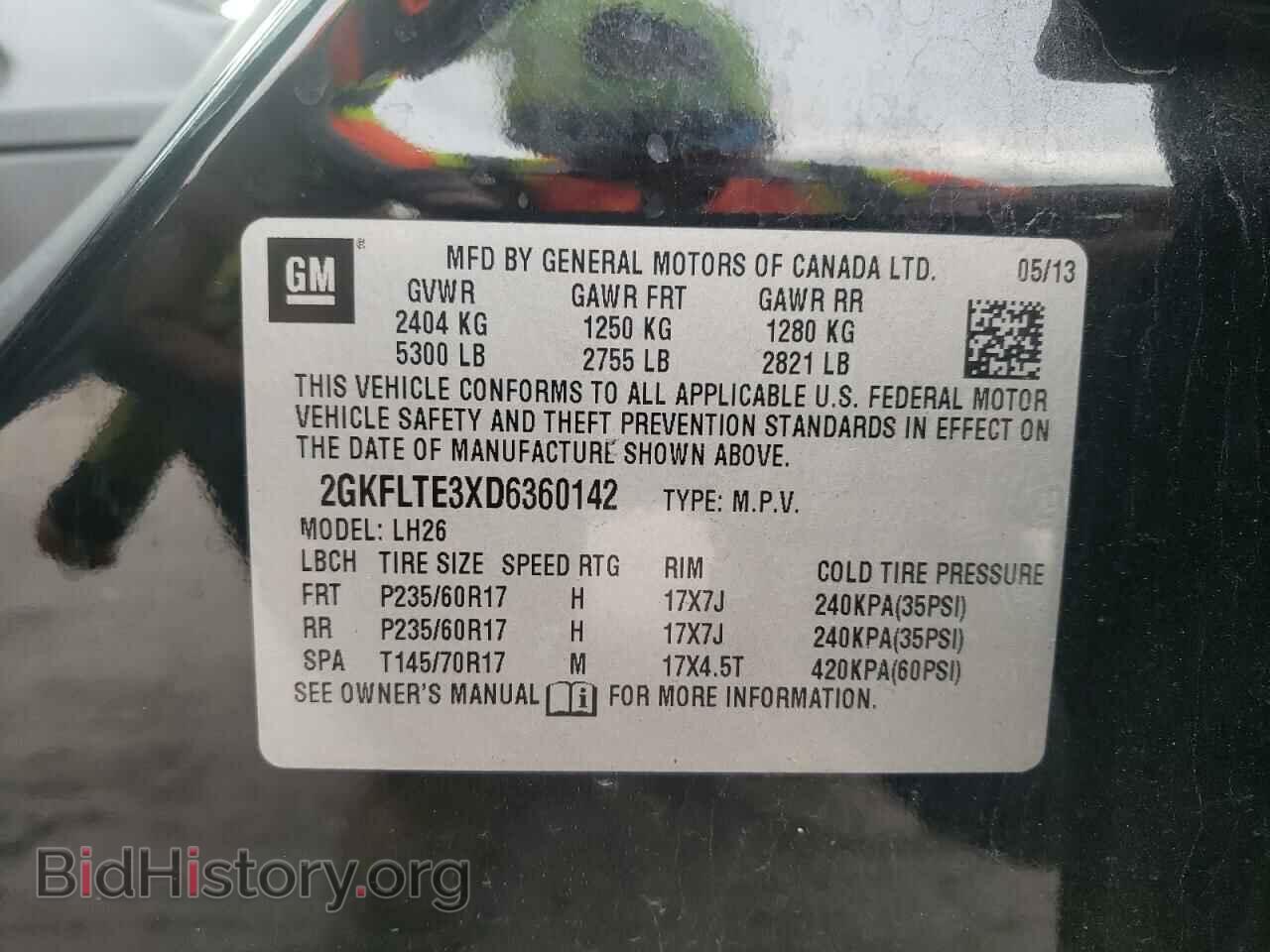 2013 GMC TERRAIN - VIN: 2GKFLTE3XD6360142 - Фото 10