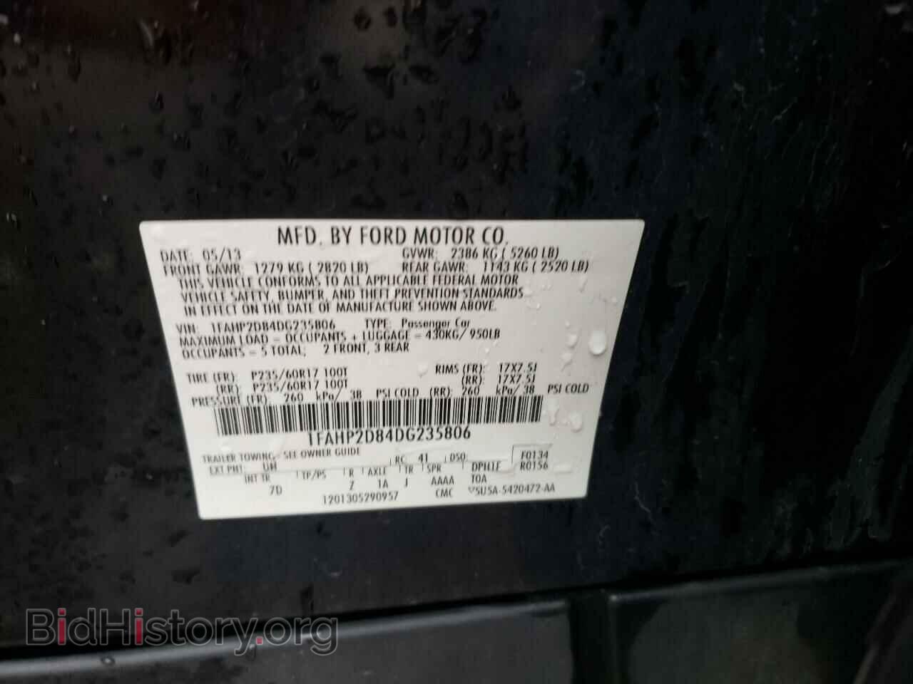 2013 FORD TAURUS - VIN: 1FAHP2D84DG235806 - Photo 10
