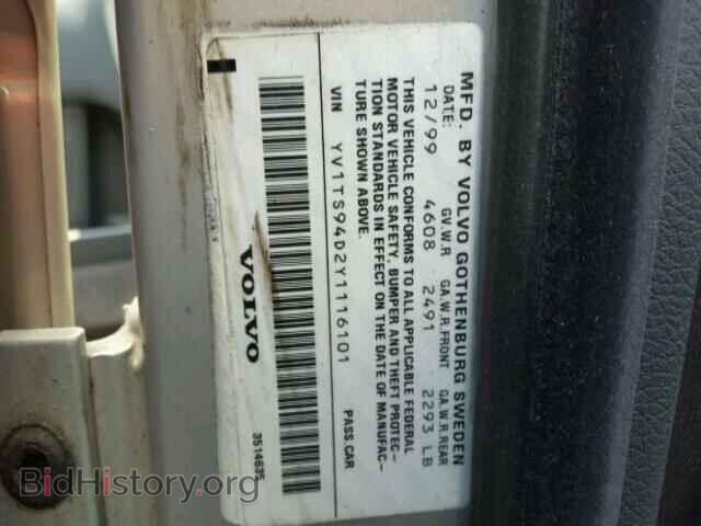 2000 VOLVO S80 - VIN: YV1TS94D2Y1116101 - Photo 10