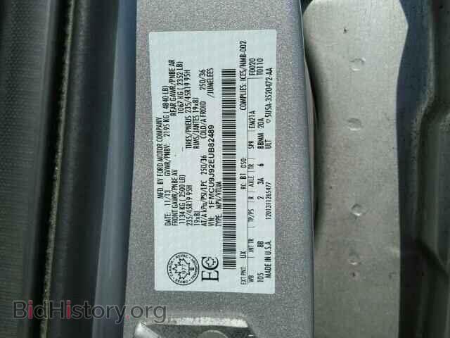 2014 FORD ESCAPE - VIN: 1FMCU9J92EUB82489 - Фото 10