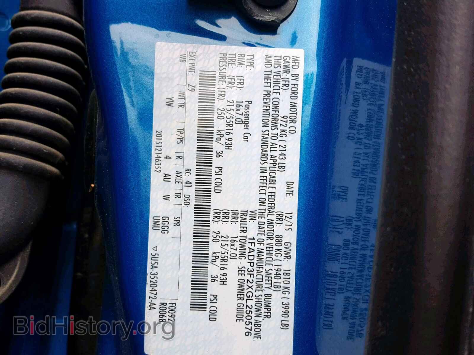 2016 FORD FOCUS SE - VIN: 1FADP3F2XGL250576 - Фото 10