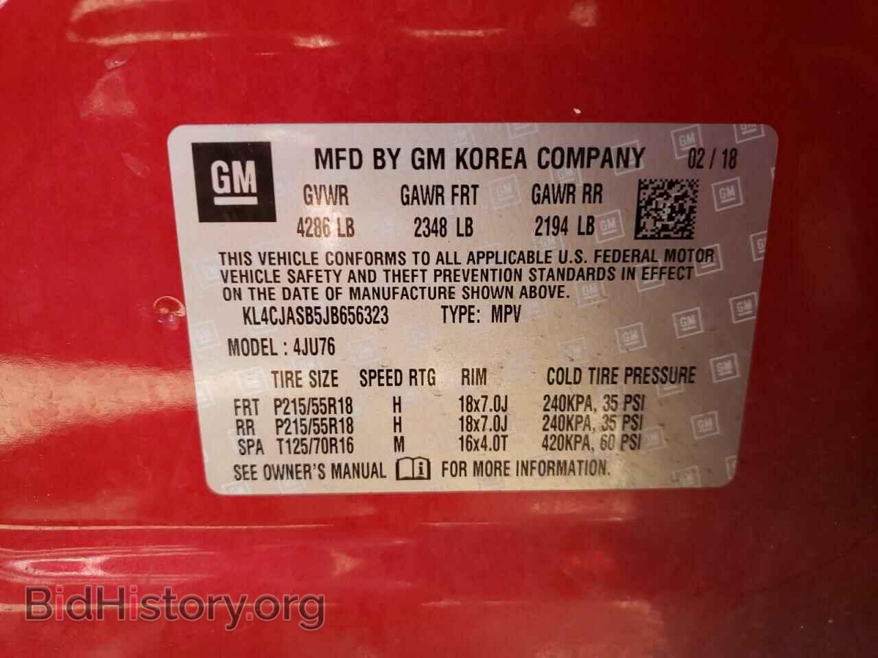 2018 BUICK ENCORE - VIN: KL4CJASB5JB656323 - Фото 10