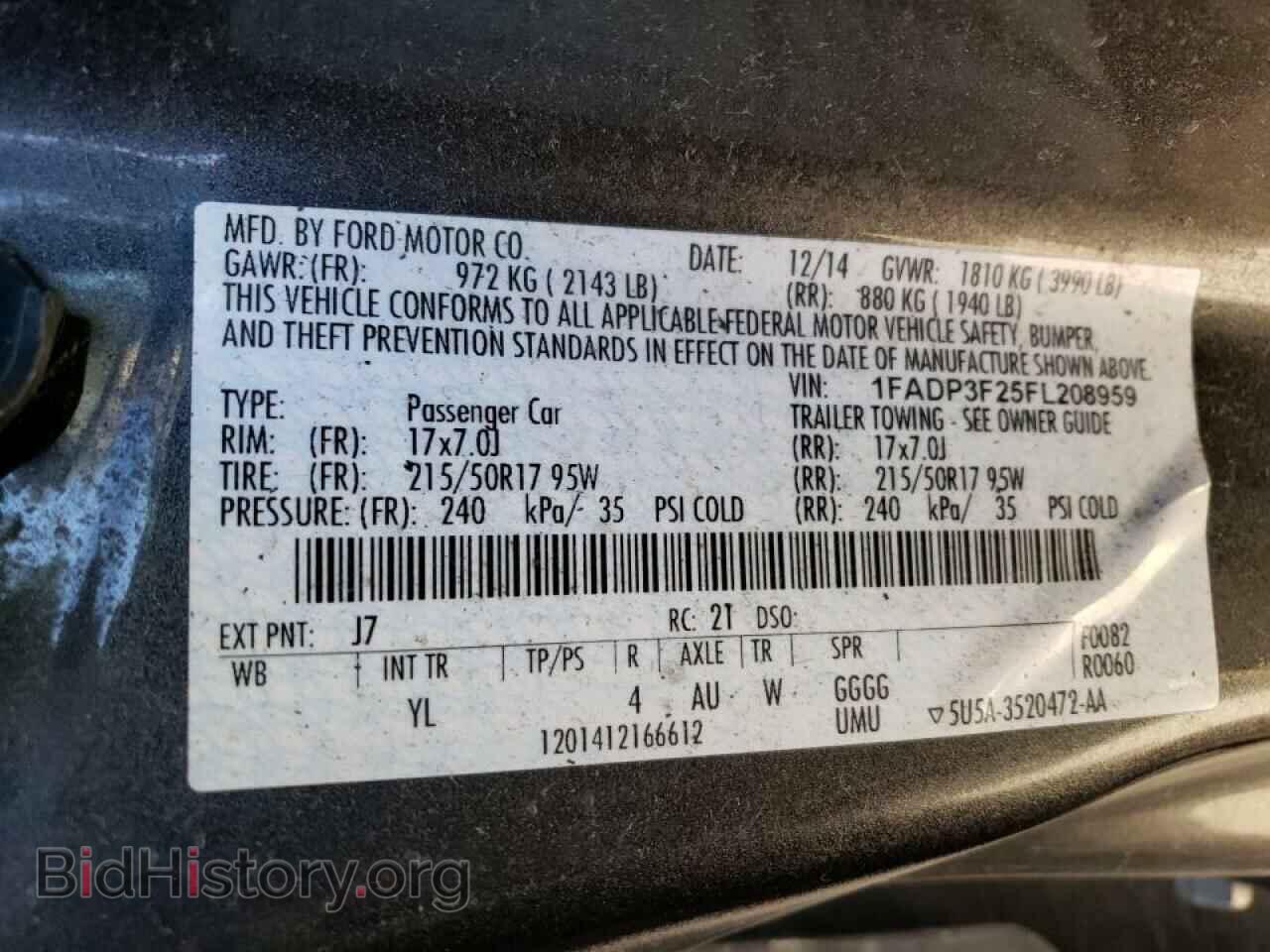 2015 FORD FOCUS - VIN: 1FADP3F25FL208959 - Photo 10