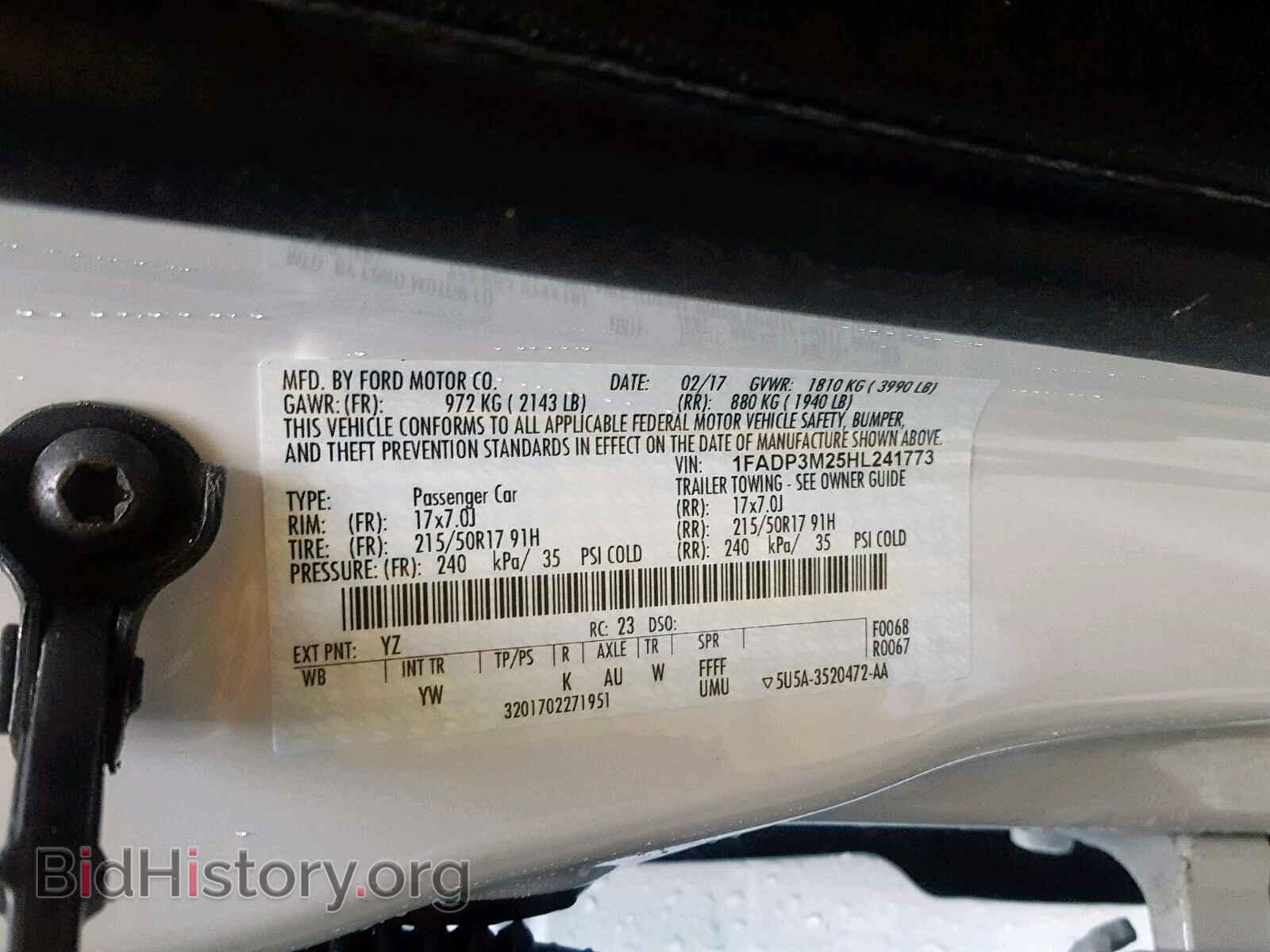2017 FORD FOCUS - VIN: 1FADP3M25HL241773 - Фото 10