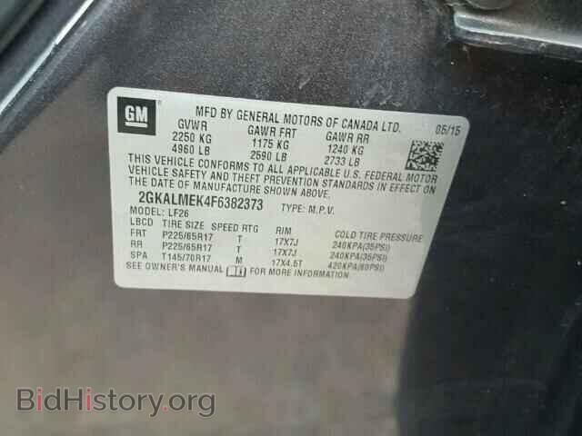 2015 GMC TERRAIN - VIN: 2GKALMEK4F6382373 - Photo 10