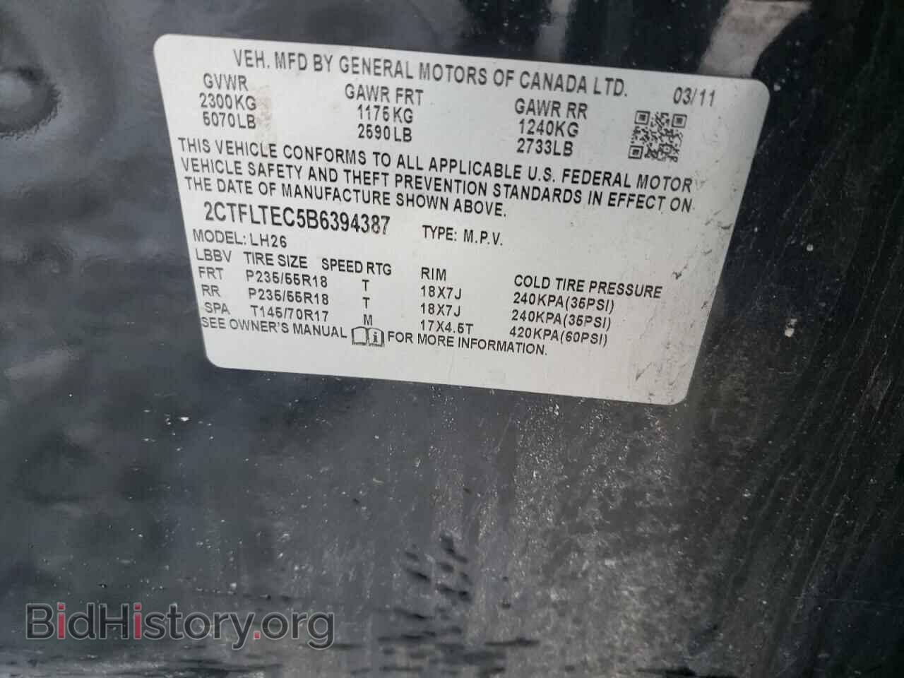 2011 GMC TERRAIN - VIN: 2CTFLTEC5B6394387 - Фото 10